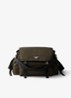 Explore Re-Nylon schoudertas met leren details - Groen