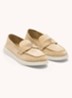 Loafer van suède met logo - Beige