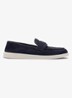 Loafer van suède met logo - Donkerblauw