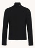 Longsleeve met col en logo - Zwart