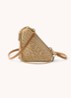 Mini crossbodytas met leren details - Beige