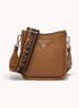 Mini schoudertas van leer - Cognac