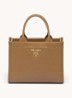 Mini Symbole handtas van leer - Camel