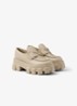 Monolith loafer van leer met plateauzool - Beige