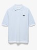 Oversized fit polo met contrast - Lichtblauw