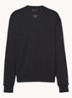 Oversized sweater met logo - Zwart