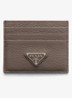 Pasjeshouder van leer met logo - Taupe
