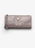 Portemonnee van kalfsleer met logo - Taupe