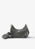 Prada Re-Edition 2005 Re-Nylon crossbodytas met leren details - Grijs