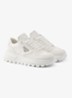Prax 01 Re-Nylon sneaker met leren details - Wit