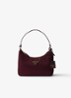 Re-Edition 2005 Re-Nylon Mini handtas met leren details - Bordeauxrood
