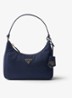 Re-Edition 2005 Re-Nylon Mini schoudertas met leren details - Donkerblauw