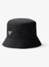 Re-Nylon bucket hoed met logo - Zwart