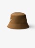 Re-Nylon bucket hoed met logo - Bruin