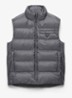 Re-Nylon gewatteerde bodywarmer met donsvulling - Grijs