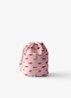 Re-Nylon handtas met leren details - Roze
