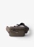Re-Nylon heuptas met leren details - Grijs