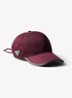 Re-Nylon pet met leren details en trekkoord - Bordeauxrood