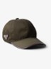 Re-Nylon pet met leren details en trekkoord - Legergroen