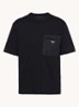 Re-Nylon T-shirt met borstzak en logo - Zwart