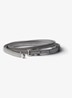 Riem van lamsleer met metallic finish - Zilver