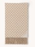 Sjaal in kasjmierblend met grafische print 190 x 30 cm - Beige