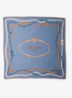 Sjaal van zijde met print 55 x 55 cm - Blauw