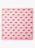 Sjaal van zijde met print 55 x 55 cm - Roze
