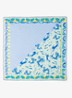Sjaal van zijde met print 55 x 55 cm - Blauw