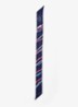 Sjaal van zijde met print 85 x 6 cm - Donkerblauw