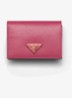 Small portemonnee van kalfsleer - Roze