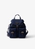 Small Re-Nylon rugzak met logo - Donkerblauw