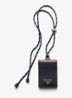 Speedrock Re-Nylon pasjeshouder van leer met contrast - Donkerblauw