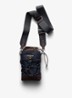 Speedrock Re-Nylon telefoonhoesje met leren details en afneembare schouderriem - Donkerblauw