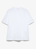 T-shirt met logoborduring - Wit