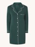 Bamboo nachthemd met contrasterende bies - Groen