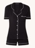 Bamboo pyjamaset met borstzak - Zwart