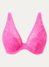 Mocuto voorgevormde beugel bh met overlay van kant - Roze