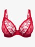 Solisse plunge bh met borduring - Rood