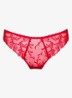 Solisse string met borduring - Rood