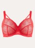 Sophora beugel bh van mesh met borduring - Rood