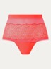 Sophora shorty met kant - Koraalroze