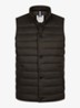 Bodywarmer in linnenblend met steekzakken - Donkerbruin