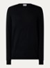 Fijngebreide pullover van merino wol - Zwart