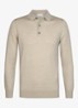 Fijmngebreide trui van wol met polokraag - Beige
