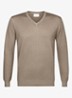 Fijngebreide trui van wol met V-hals - Beige