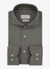 Japanese knitted slim fit shirt - Middenbruin