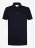 Luxury regular fit polo met gemêleerd dessin - Donkerblauw