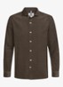 Regular fit overhemd van corduroy - Bruin