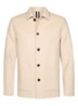 Regular fit overshirt in wolblend - Zand